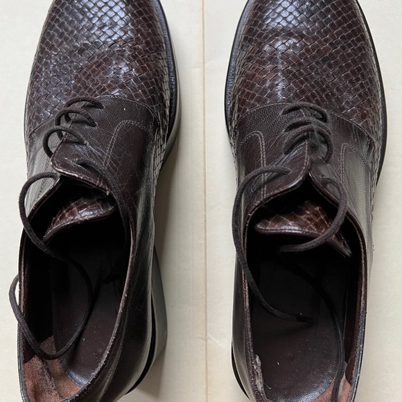 Stephane Kelian Brown leather shoes size 8 1/2 - Picture 1 of 3